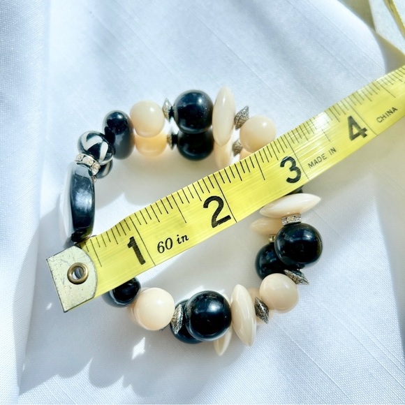 Chico's Black & White Statement Bracelet - Picture 2 of 3